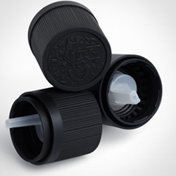 Black Child Resistant Dropper Cap 18mm Serie 2