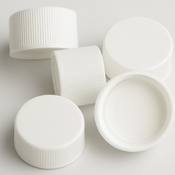 White Ribbed PP Cap 28-410 – Screw Top Design