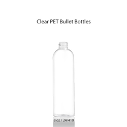 8oz Clear PET Bullet Bottles