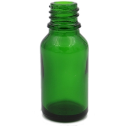 Boston Round Green Glass Bottle