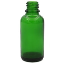 Boston Round Green Glass Bottle