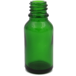 Boston Round Green Glass Bottle
